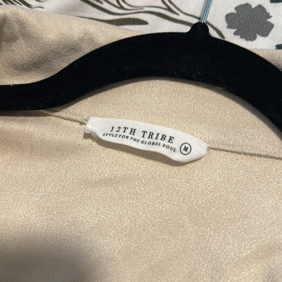 12th Tribe Desert Palm Ivory Fringe Suede Jacket - Picture 6 of 6